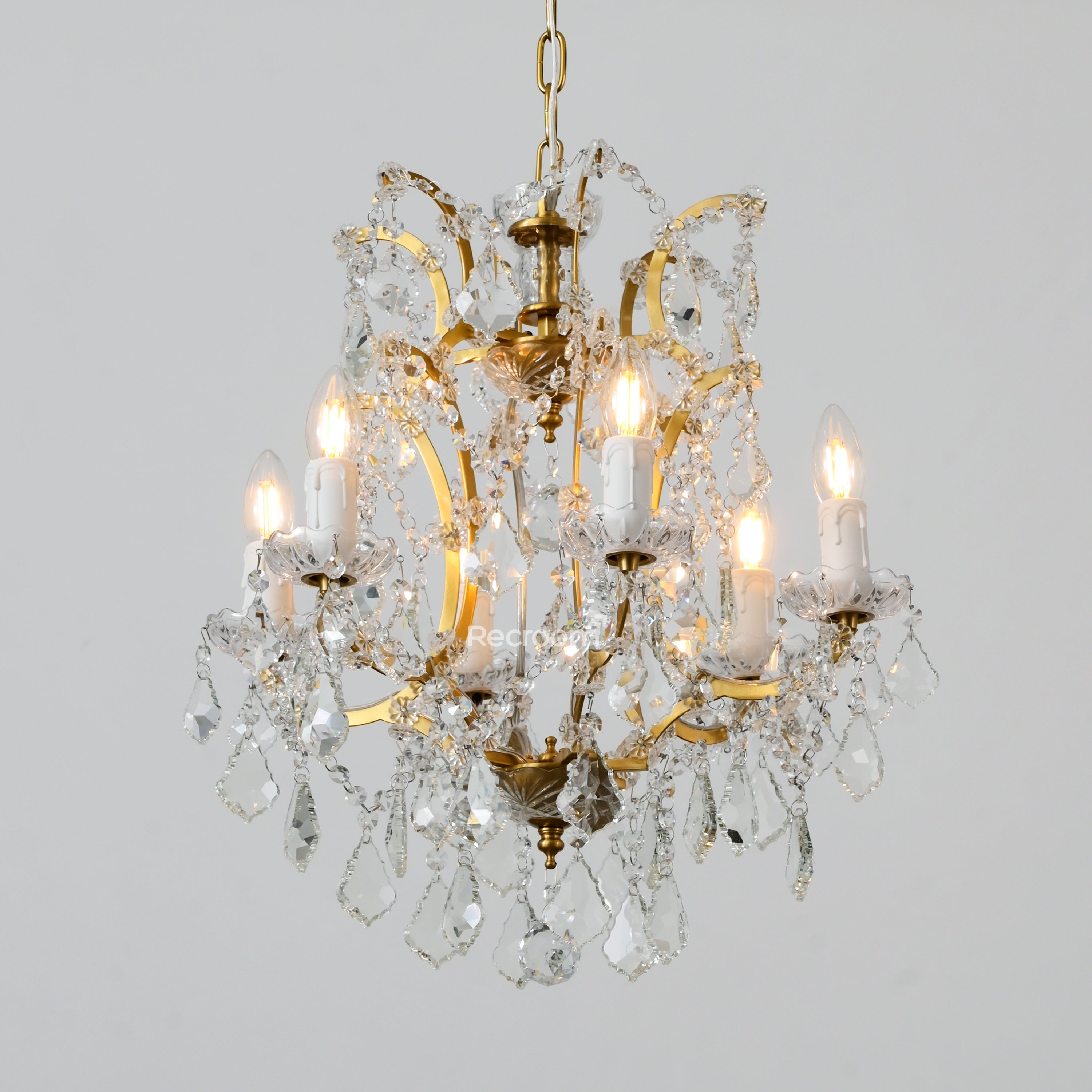 Aethlena Crystal Outdoor Chandelier 18”