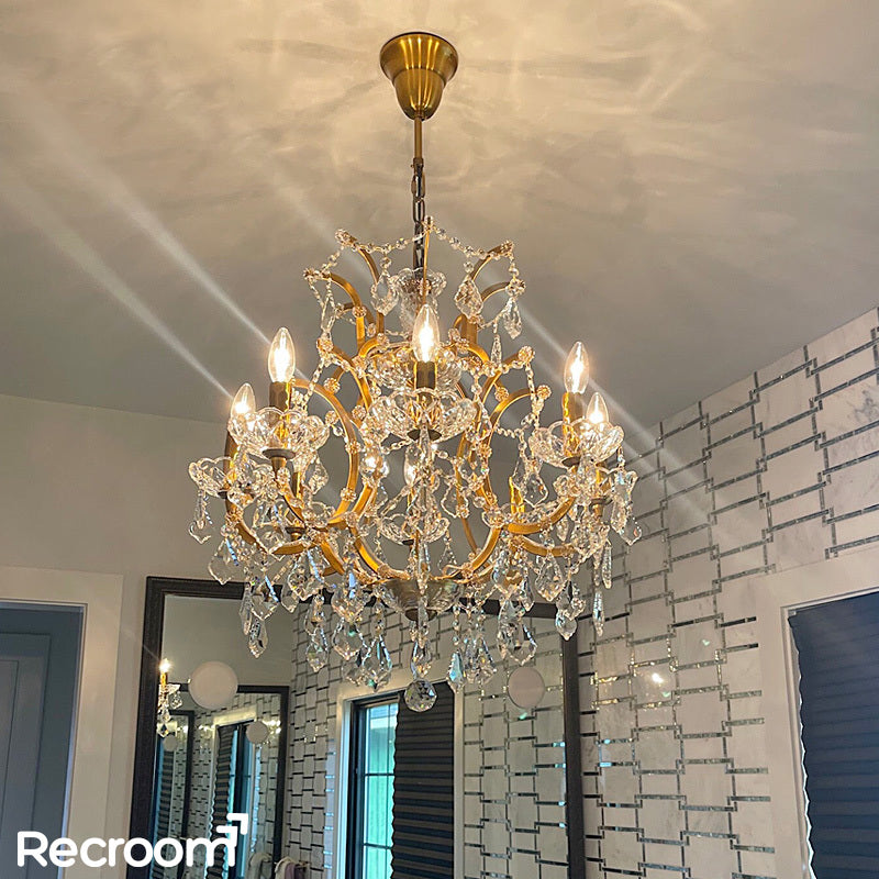 Aethlena Crystal Outdoor Chandelier 18”