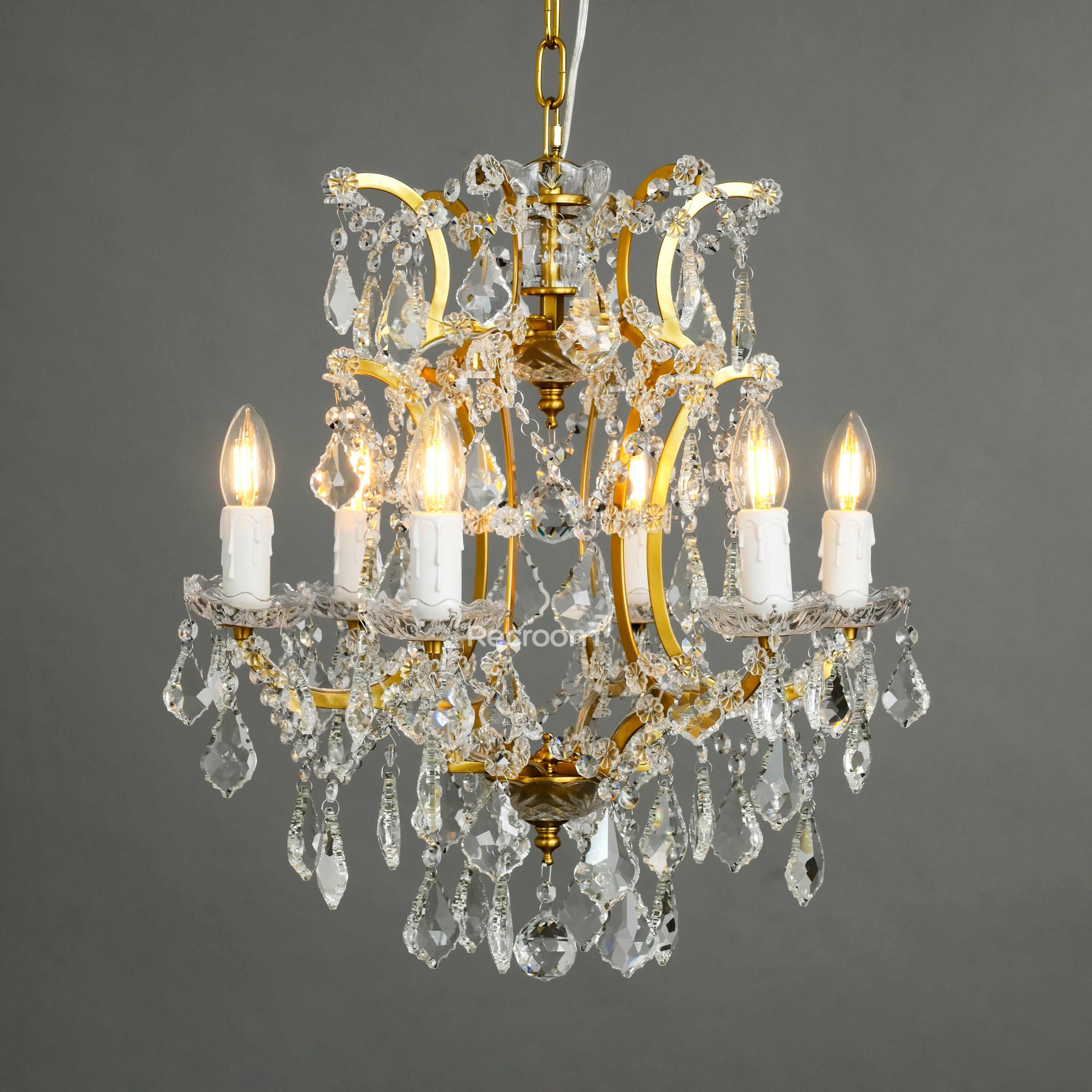Aethlena Crystal Outdoor Chandelier 18”