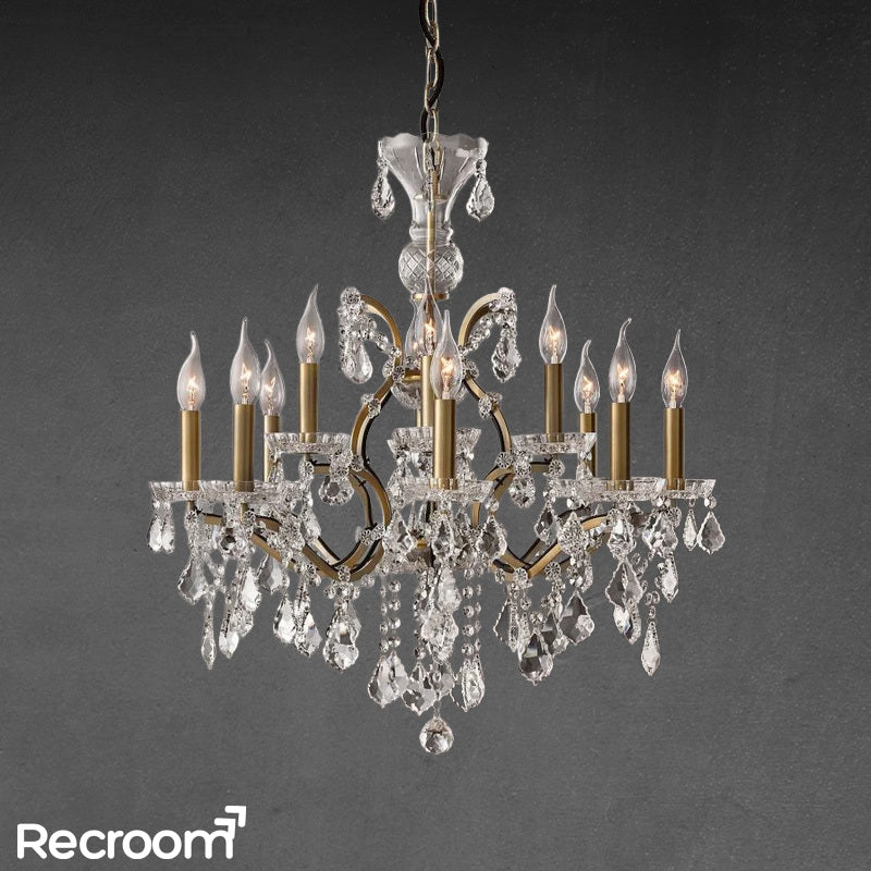 Aethlena Crystal Outdoor Chandelier 28”