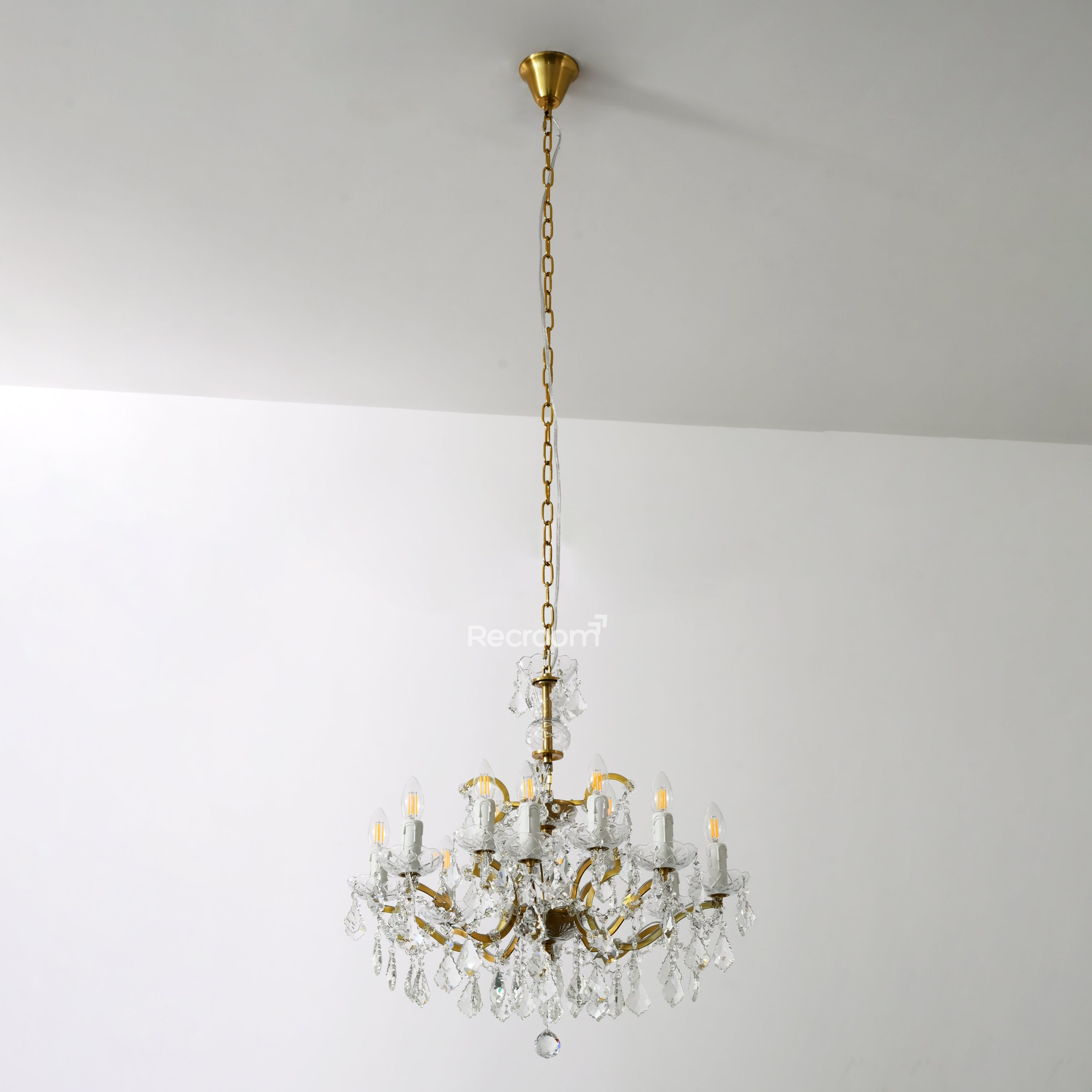 Aethlena Crystal Outdoor Chandelier 28”