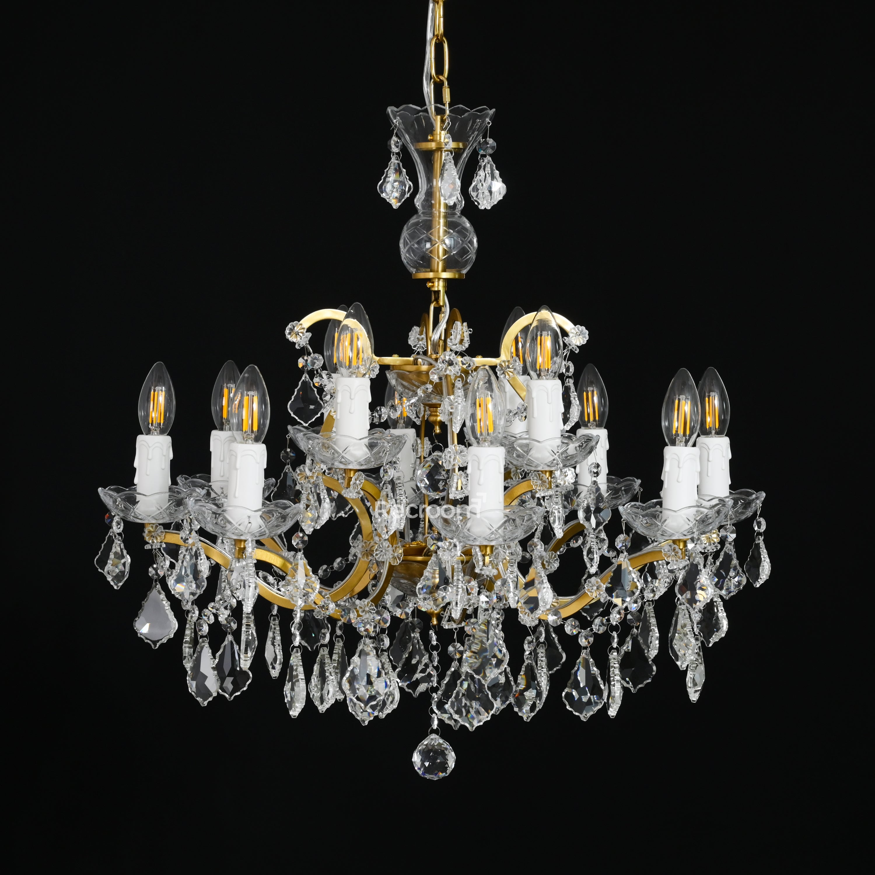 Aethlena Crystal Outdoor Chandelier 28”