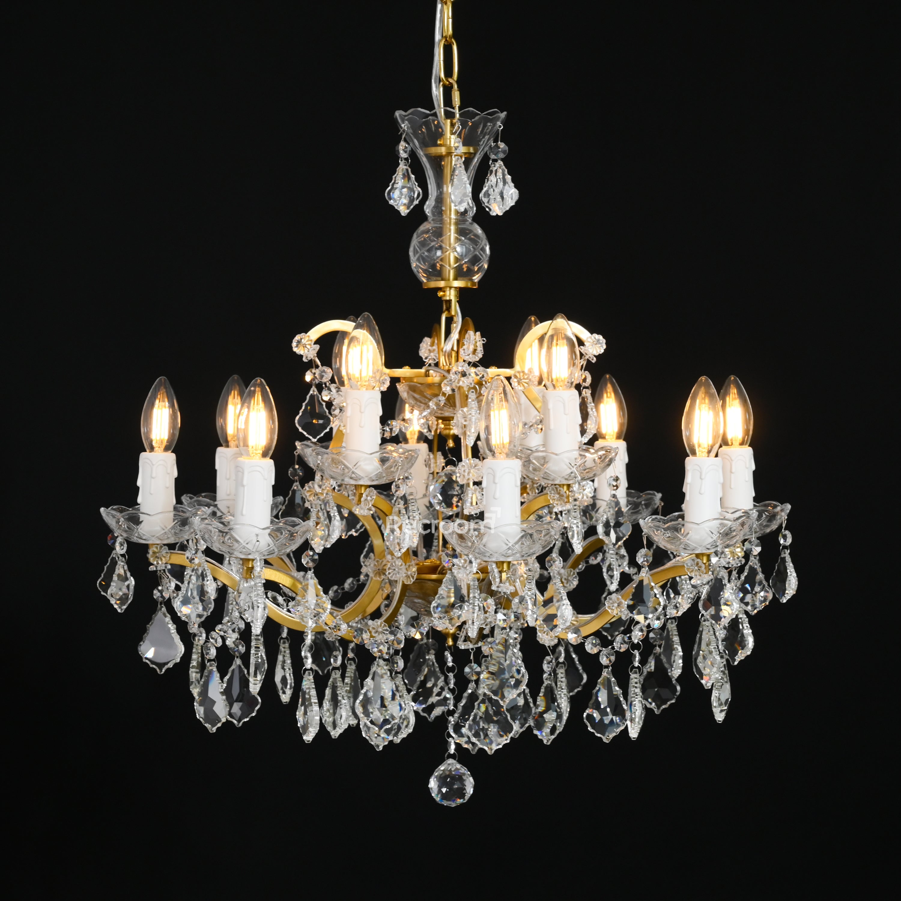 Aethlena Crystal Outdoor Chandelier 28”