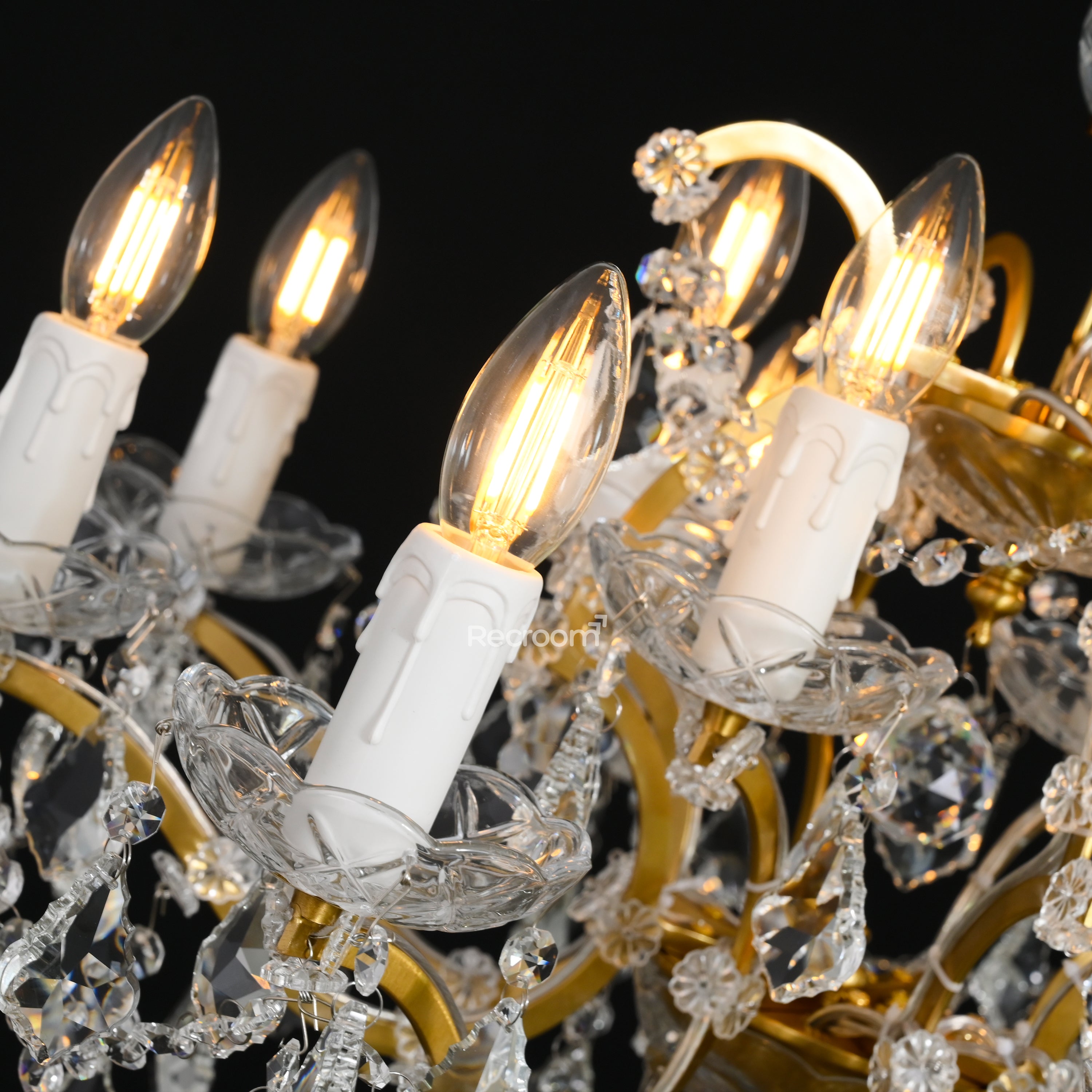 Aethlena Crystal Outdoor Chandelier 28”