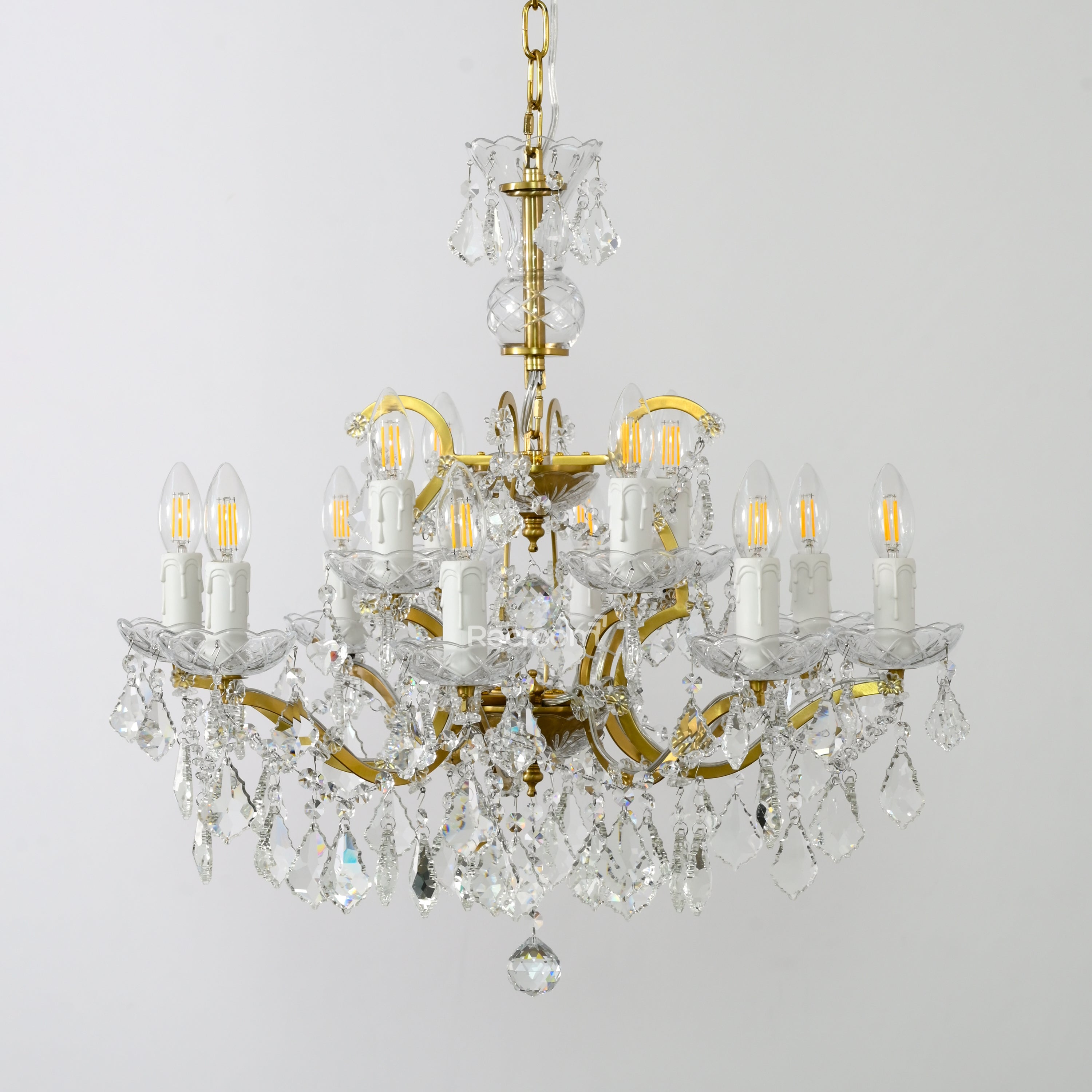 Aethlena Crystal Outdoor Chandelier 28”