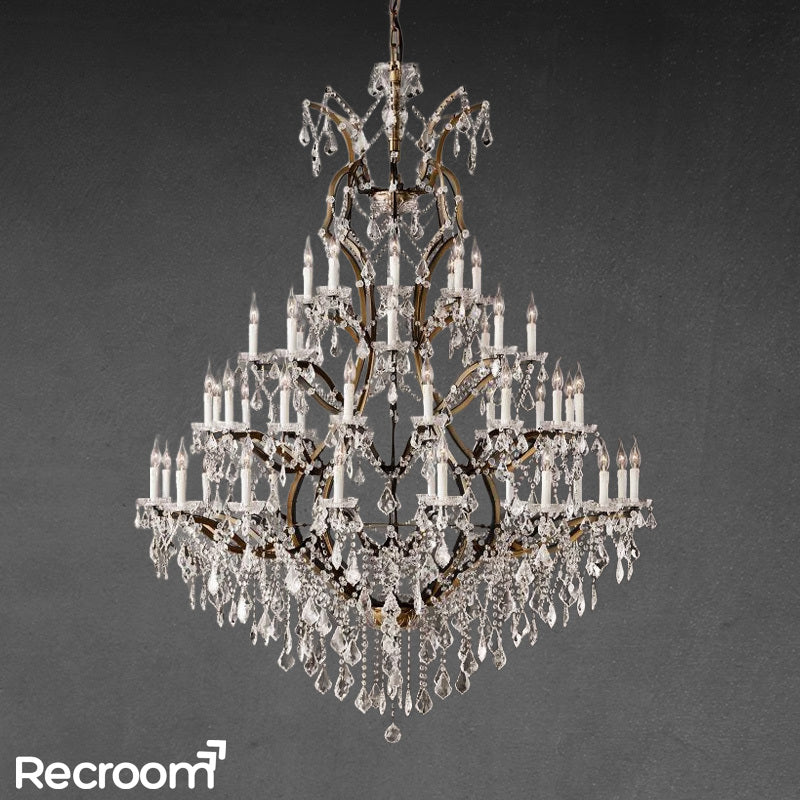 Aethlena Crystal Outdoor Chandelier 60”