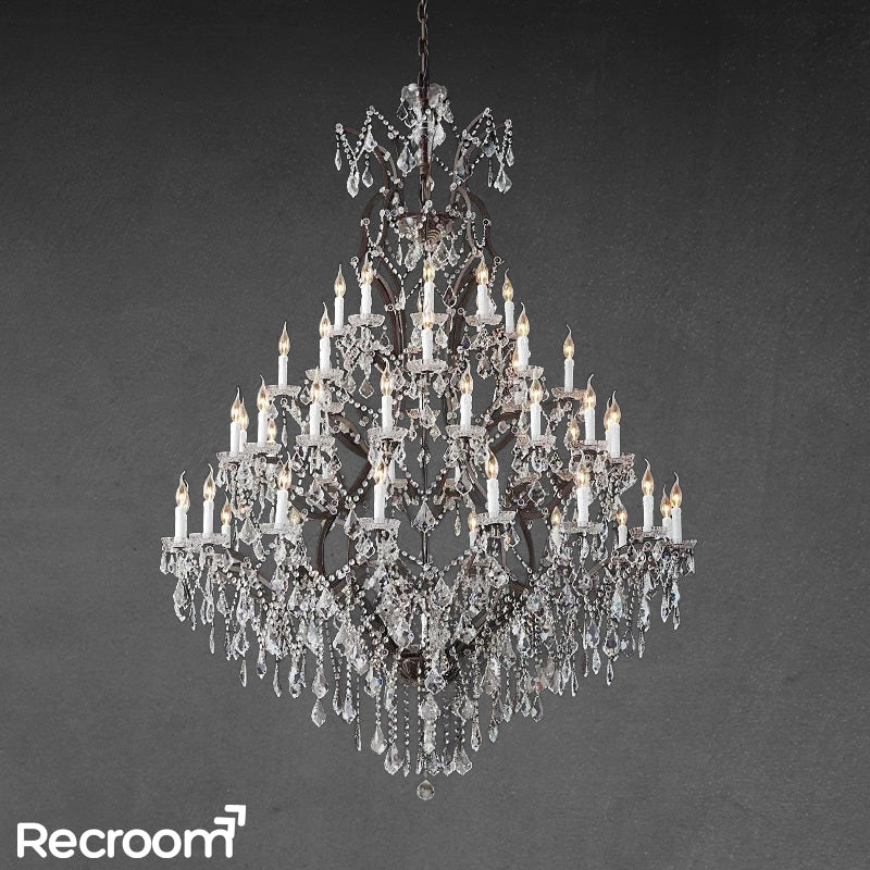 Aethlena Crystal Outdoor Chandelier 60”