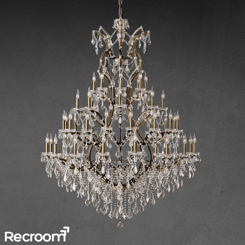 Aethlena Crystal Outdoor Chandelier 60”