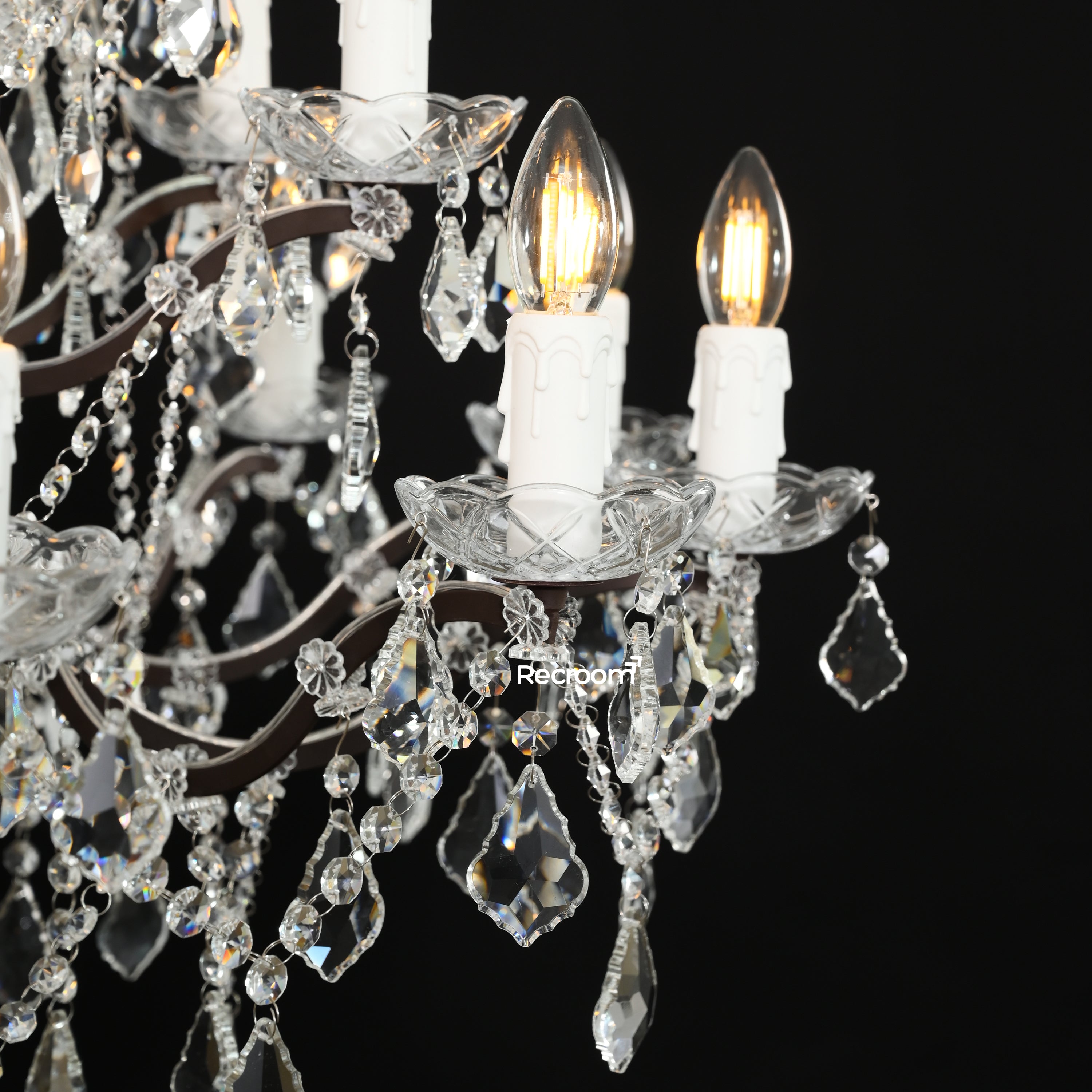 Aethlena Crystal Outdoor Chandelier 40”