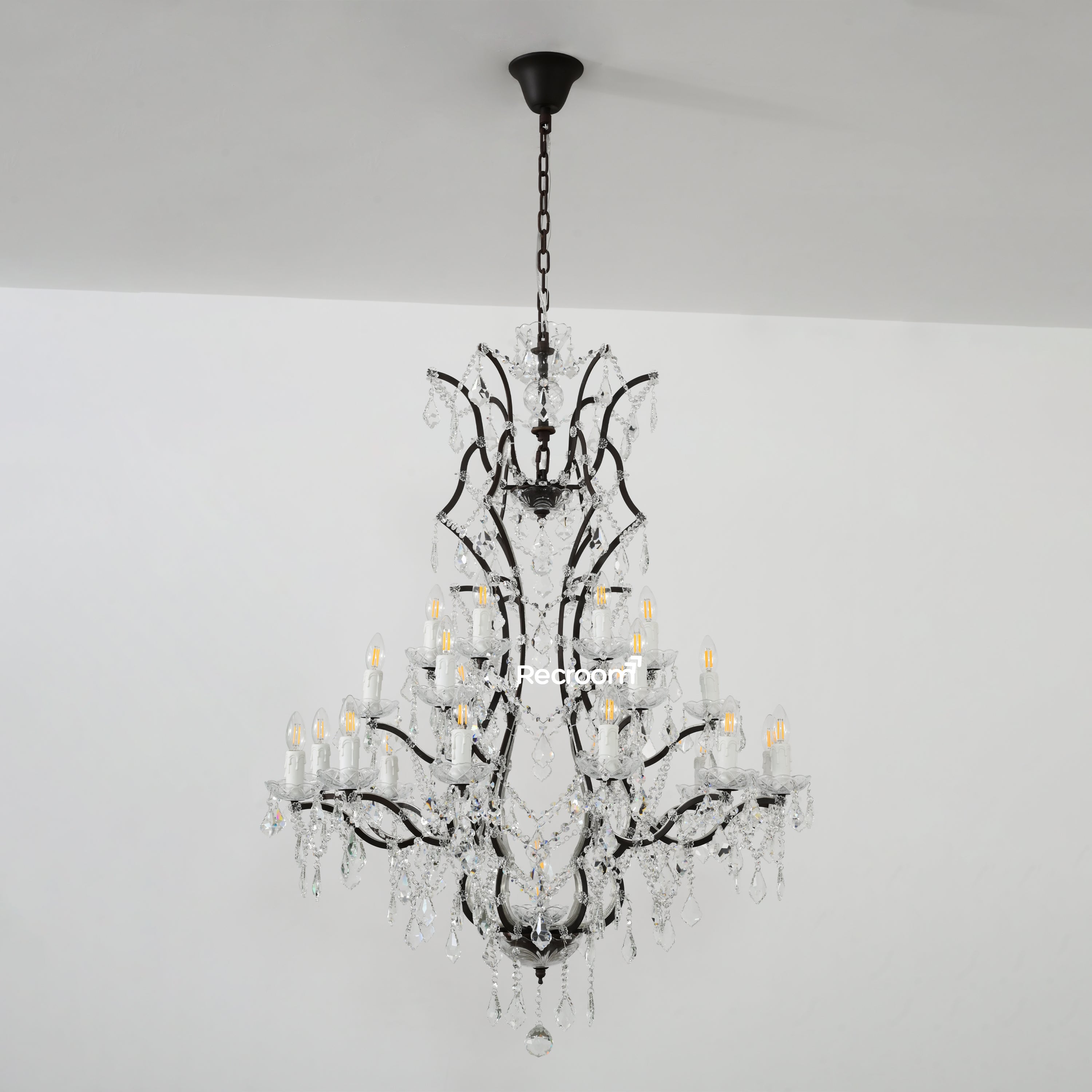 Aethlena Crystal Outdoor Chandelier 40”