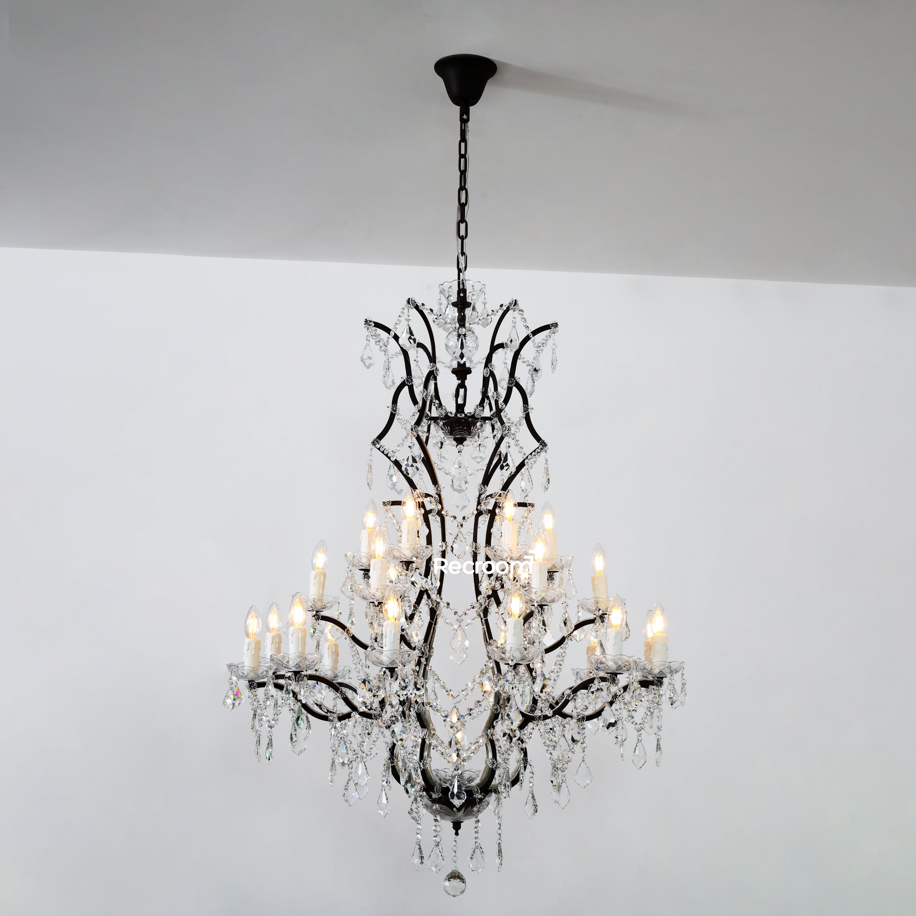 Aethlena Crystal Outdoor Chandelier 40”