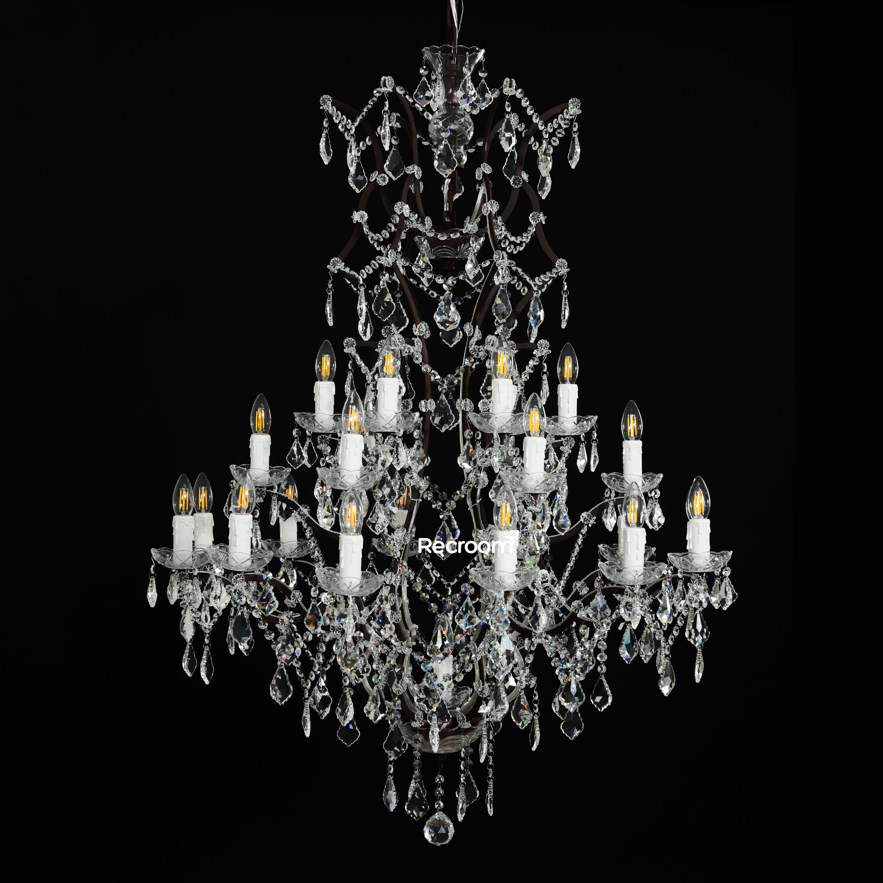 Aethlena Crystal Outdoor Chandelier 40”