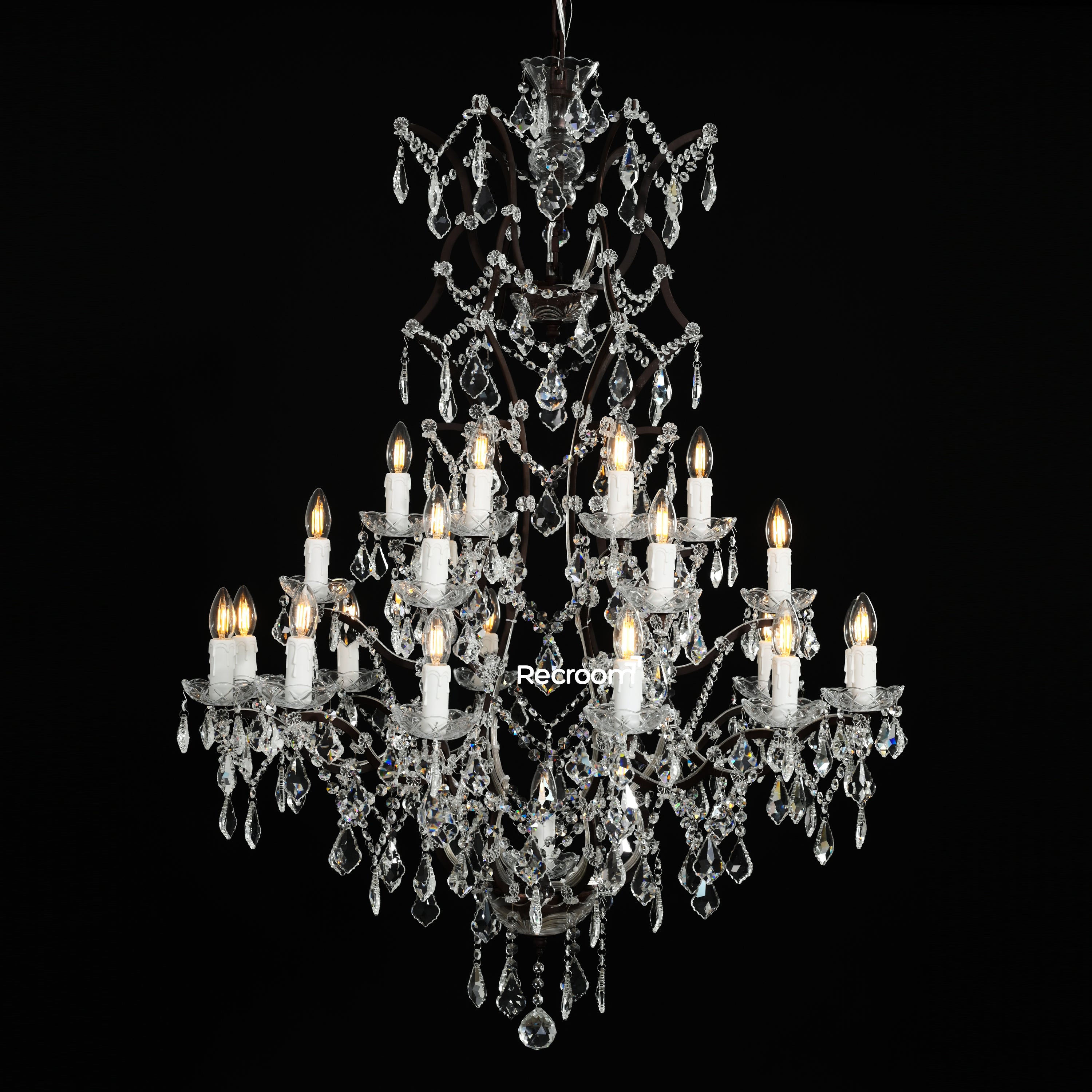 Aethlena Crystal Outdoor Chandelier 40”