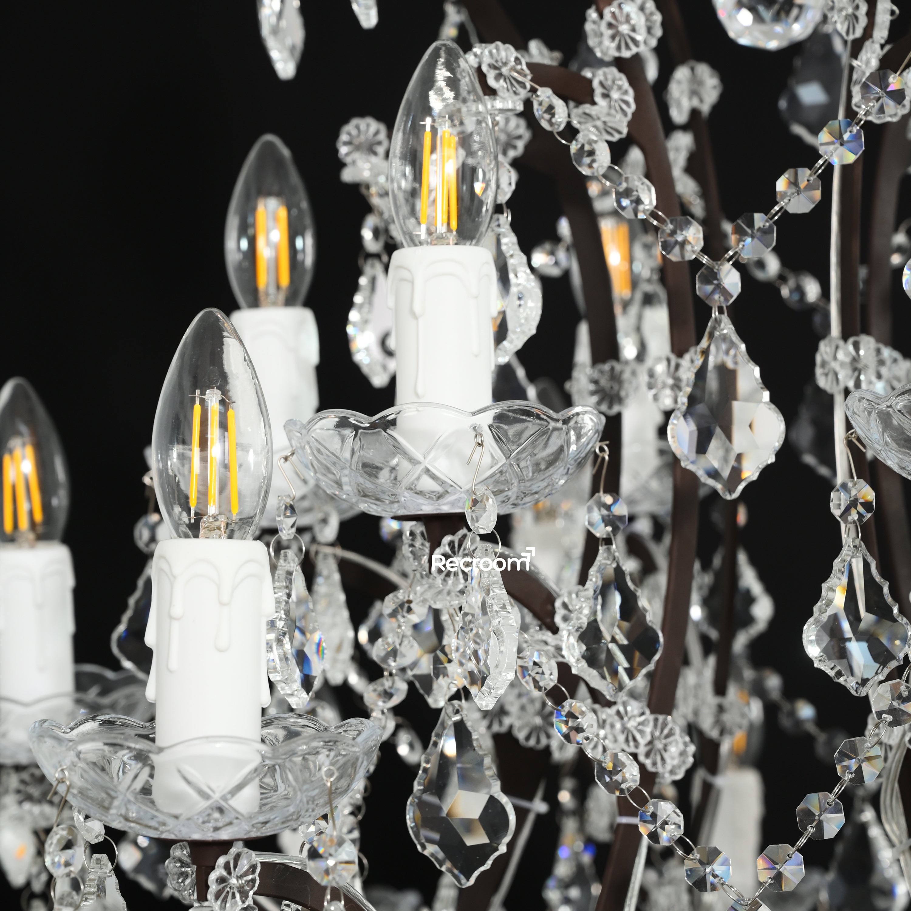 Aethlena Crystal Outdoor Chandelier 40”