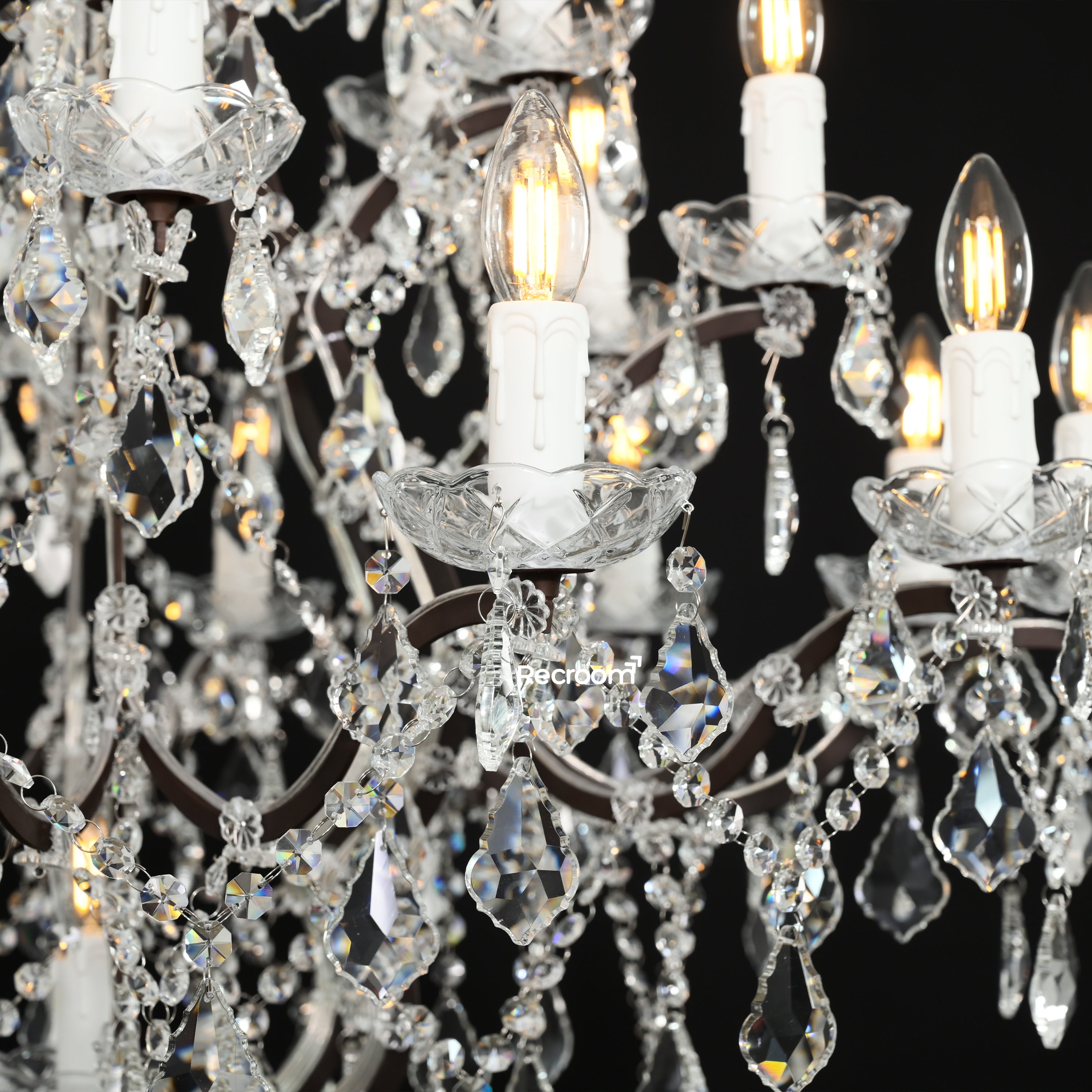 Aethlena Crystal Outdoor Chandelier 40”