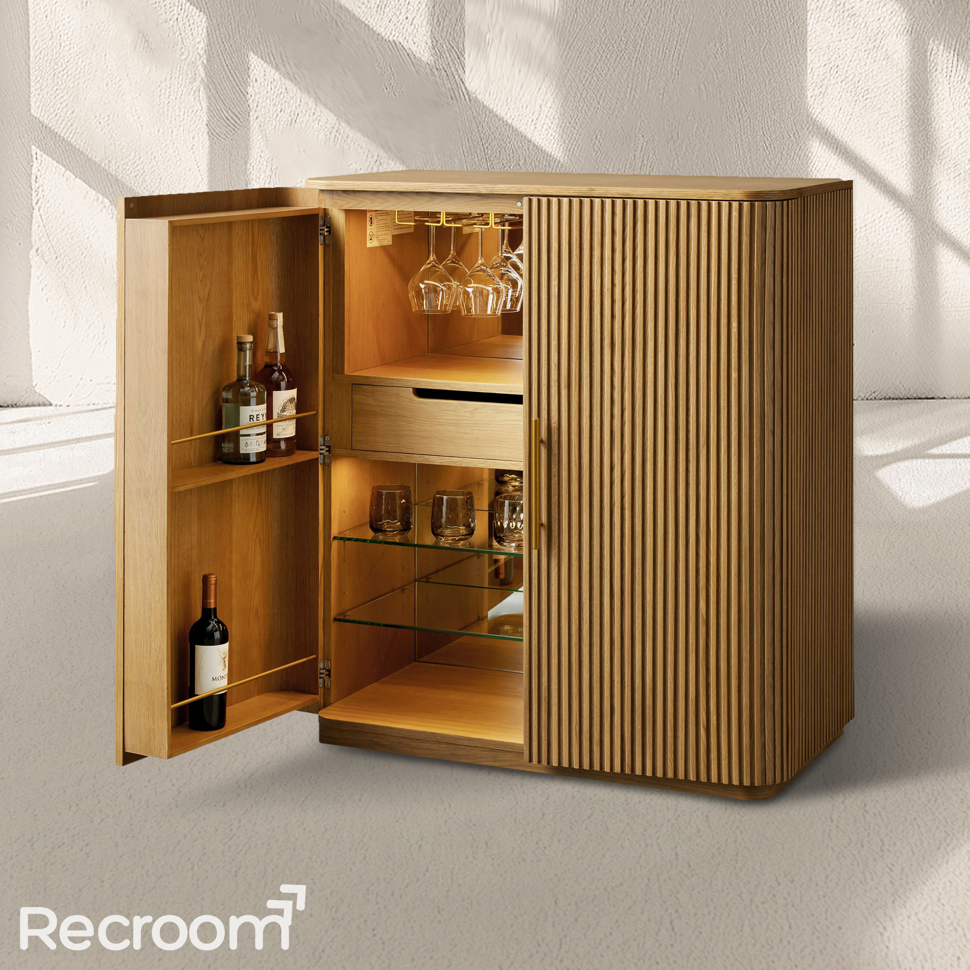 Finn Wood Bar Cabinet