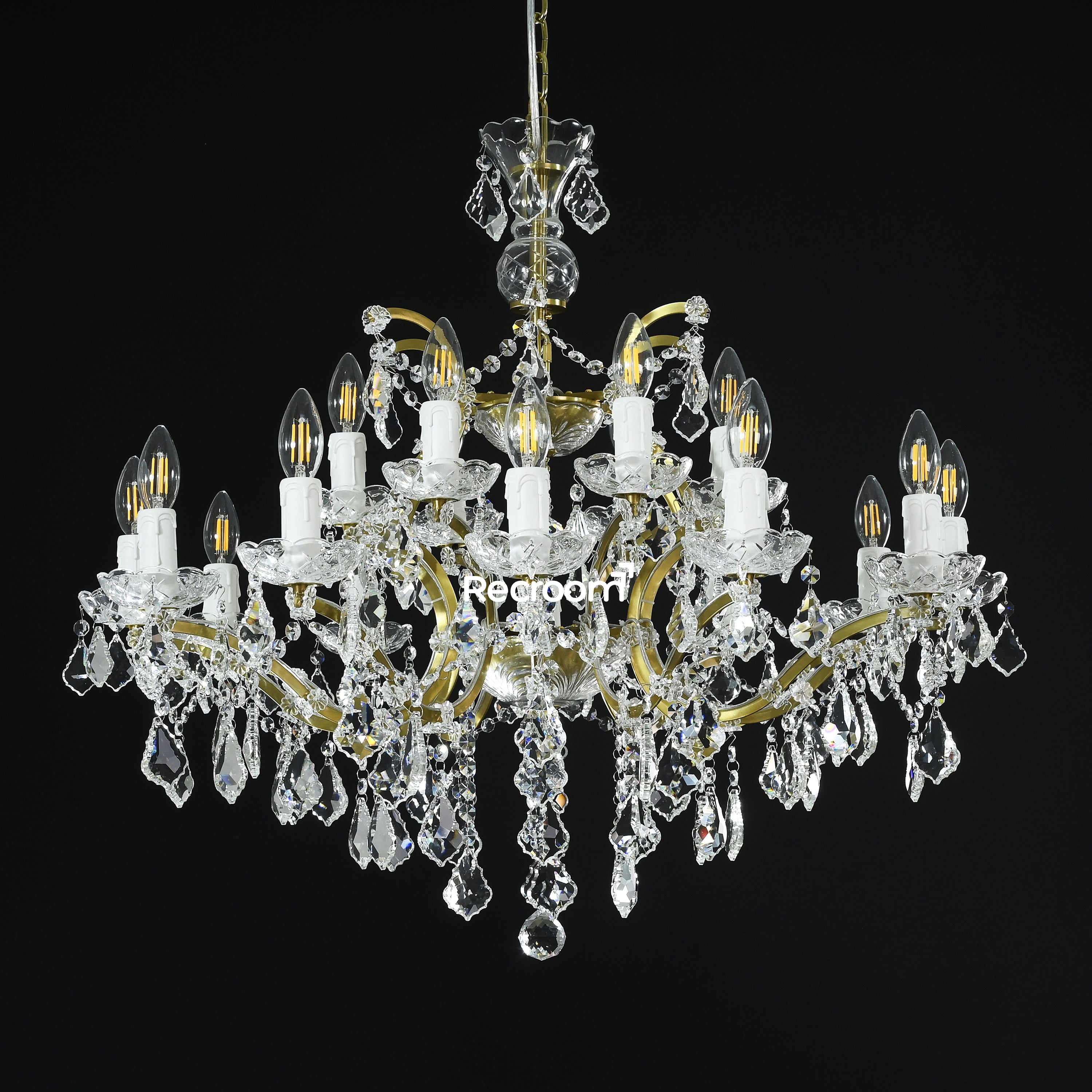 Aethlena Crystal Outdoor Chandelier 33”