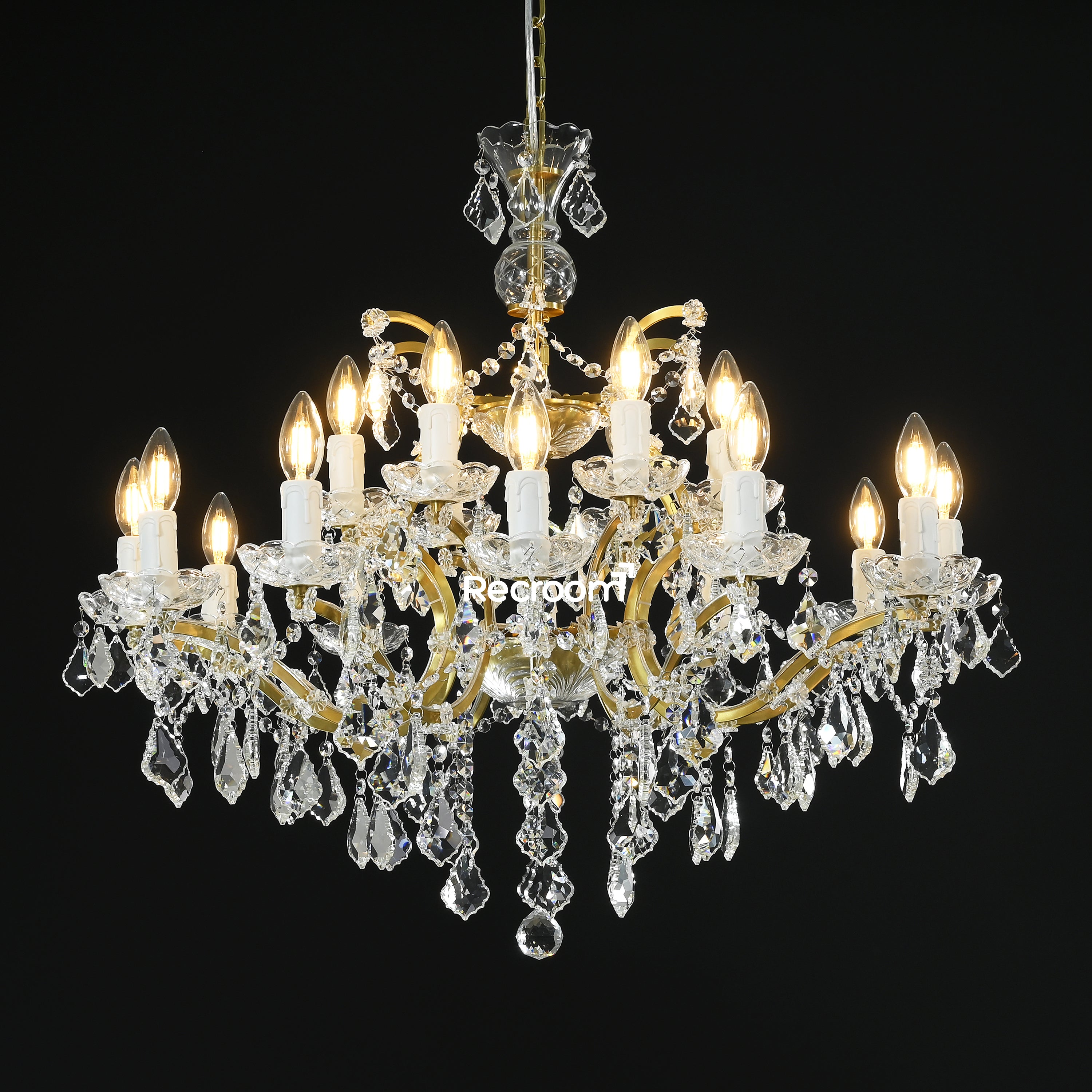Aethlena Crystal Outdoor Chandelier 33”