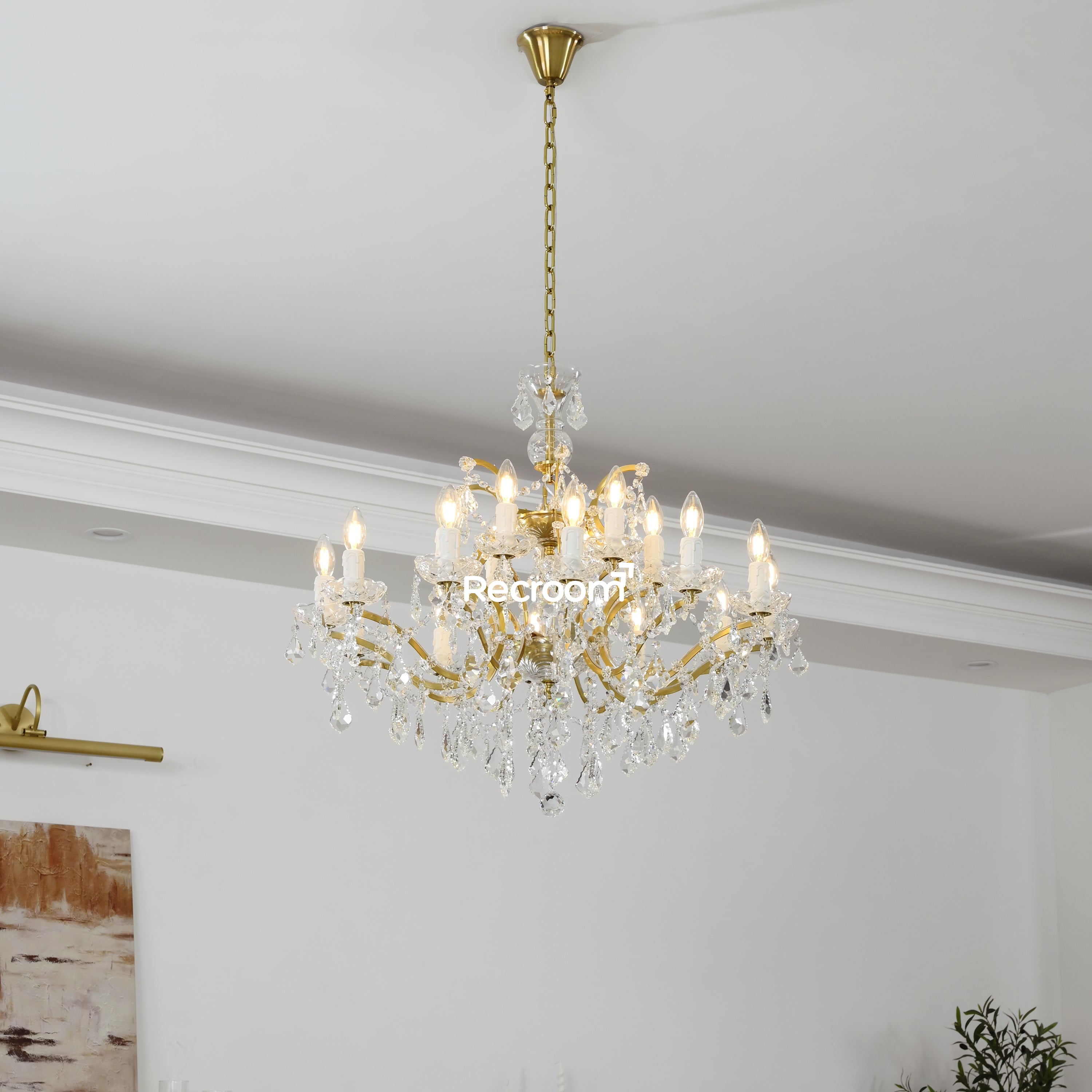 Aethlena Crystal Outdoor Chandelier 33”