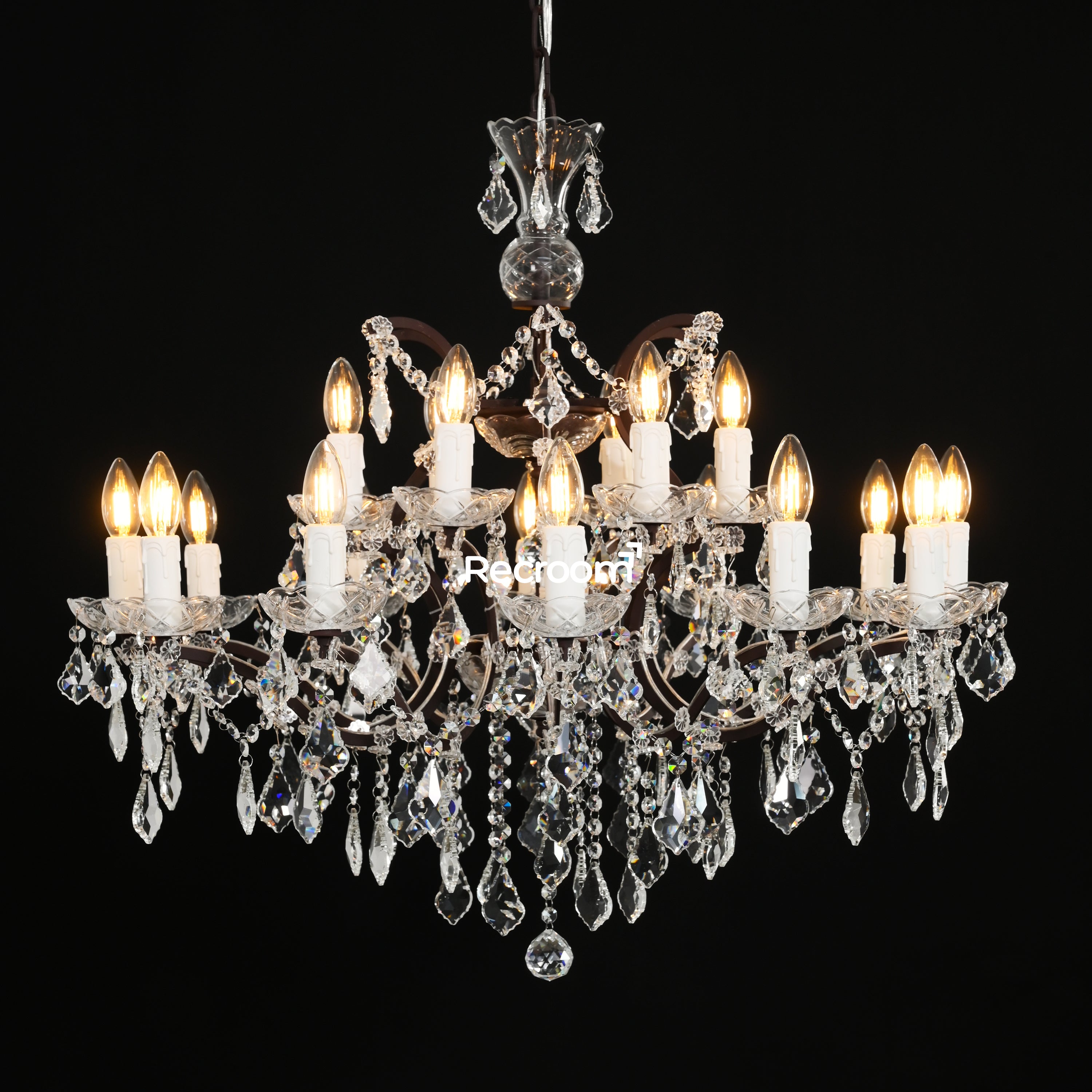 Aethlena Crystal Outdoor Chandelier 33”