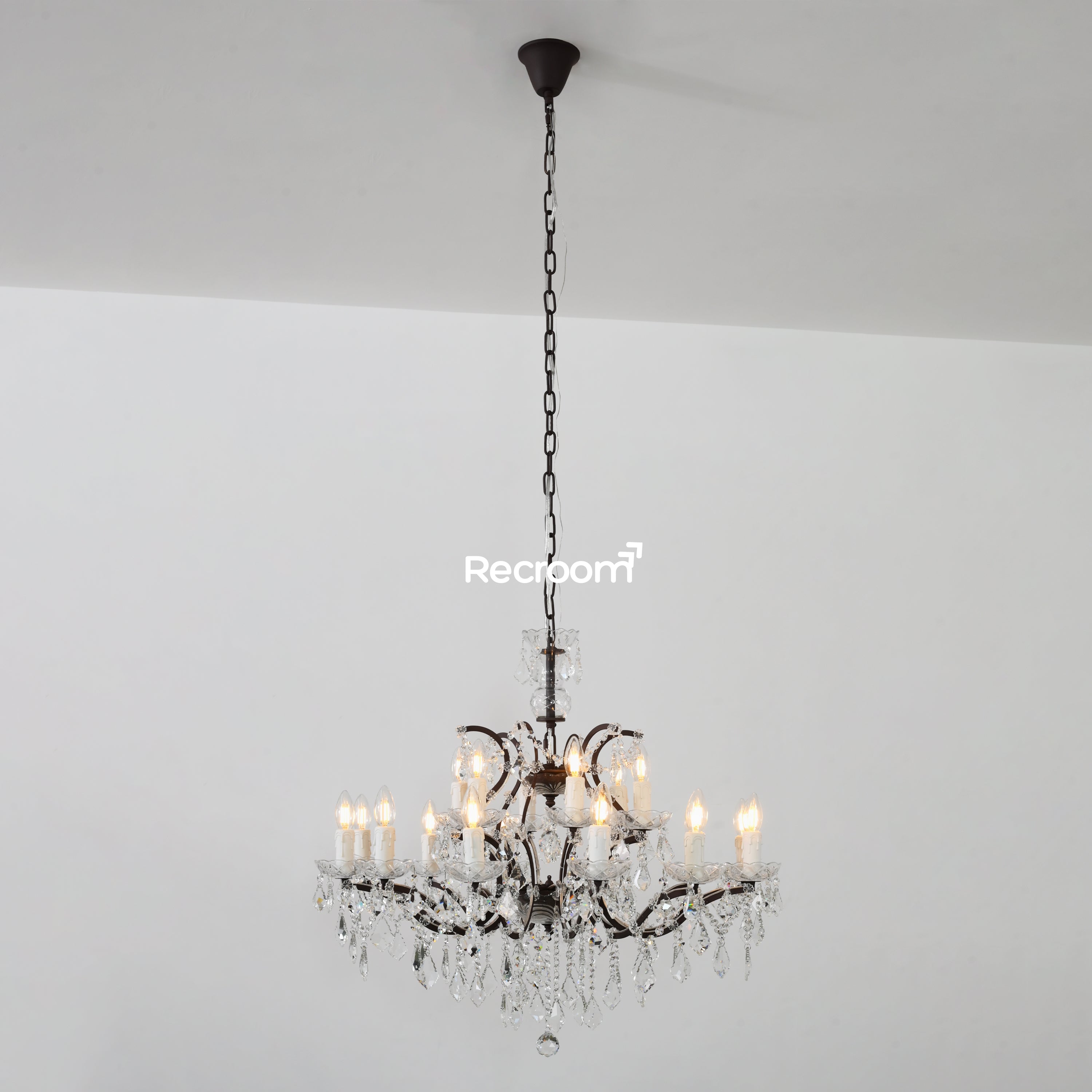 Aethlena Crystal Outdoor Chandelier 33”