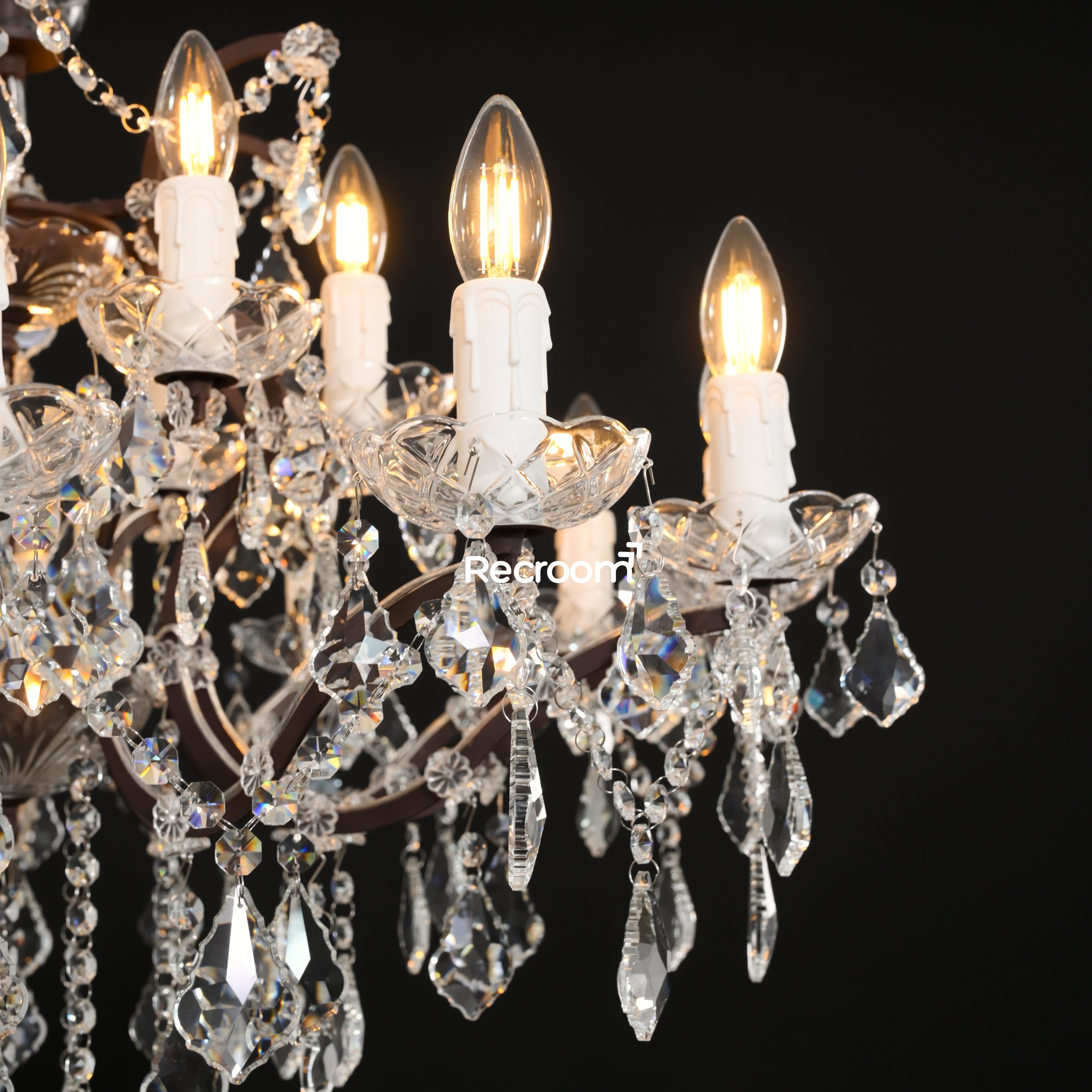 Aethlena Crystal Outdoor Chandelier 33”