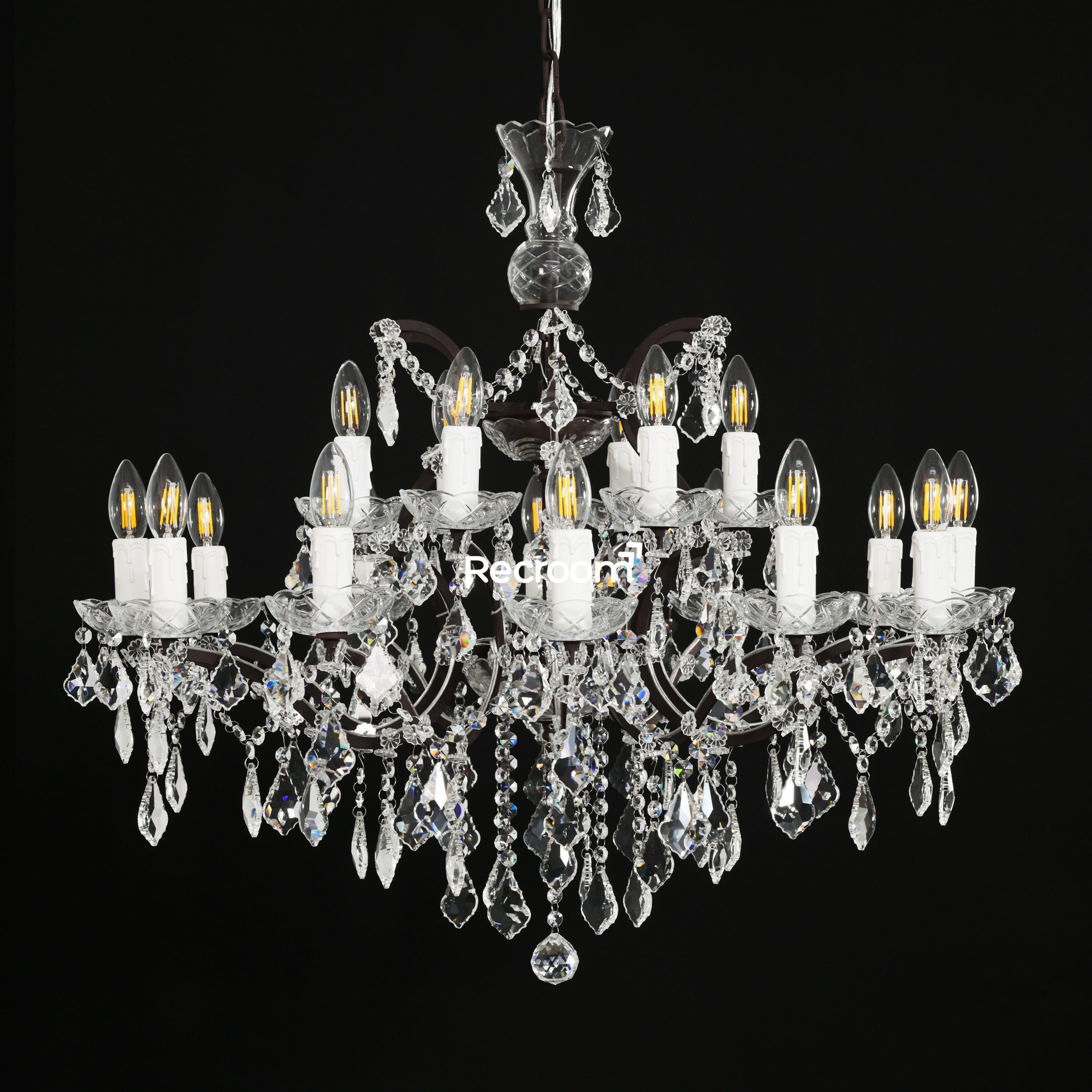 Aethlena Crystal Outdoor Chandelier 33”