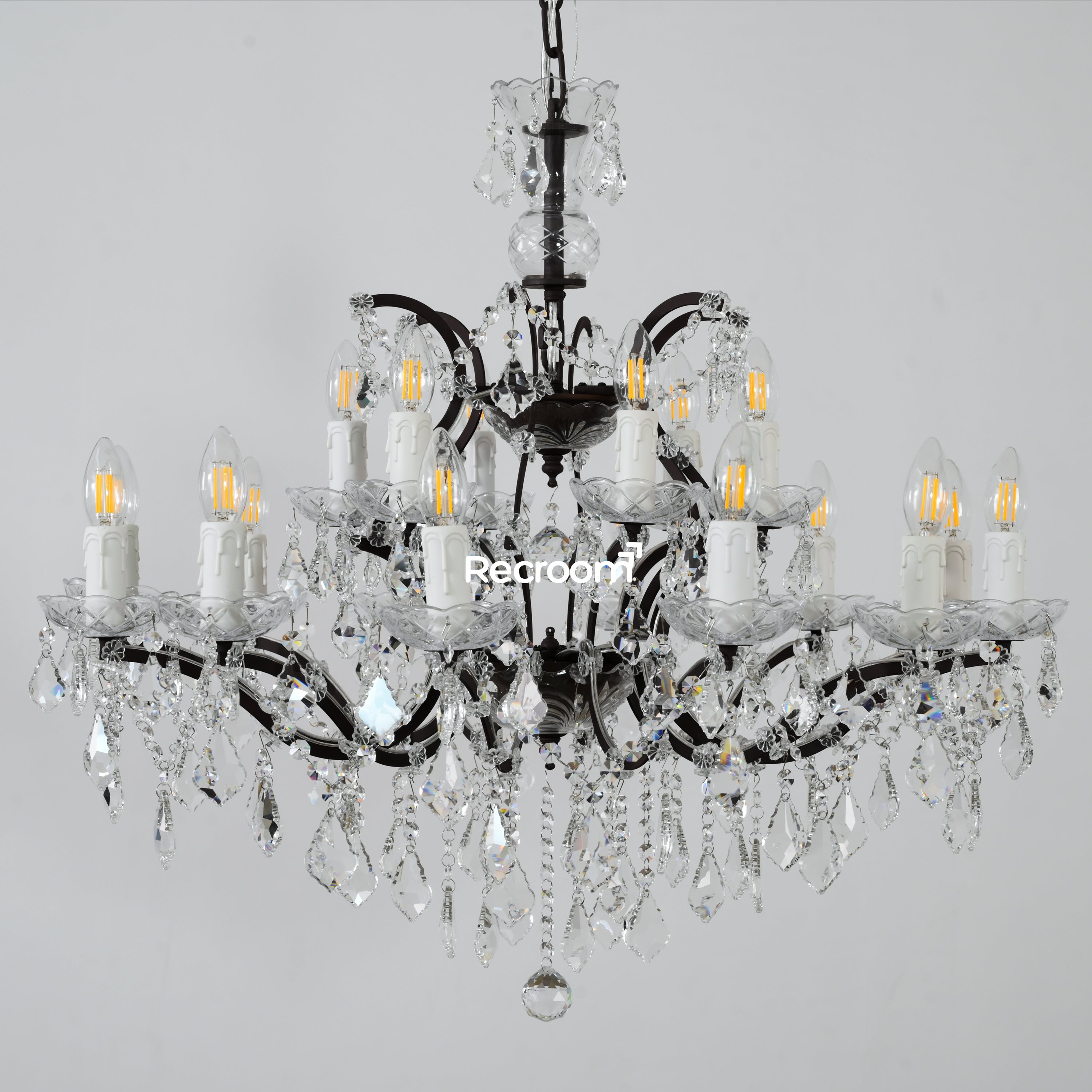 Aethlena Crystal Outdoor Chandelier 33”
